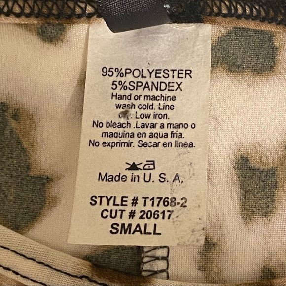 Woman’s Yahada Cheetah Print Gathered Front LagenLook Size S Made USA - Picture 6 of 8